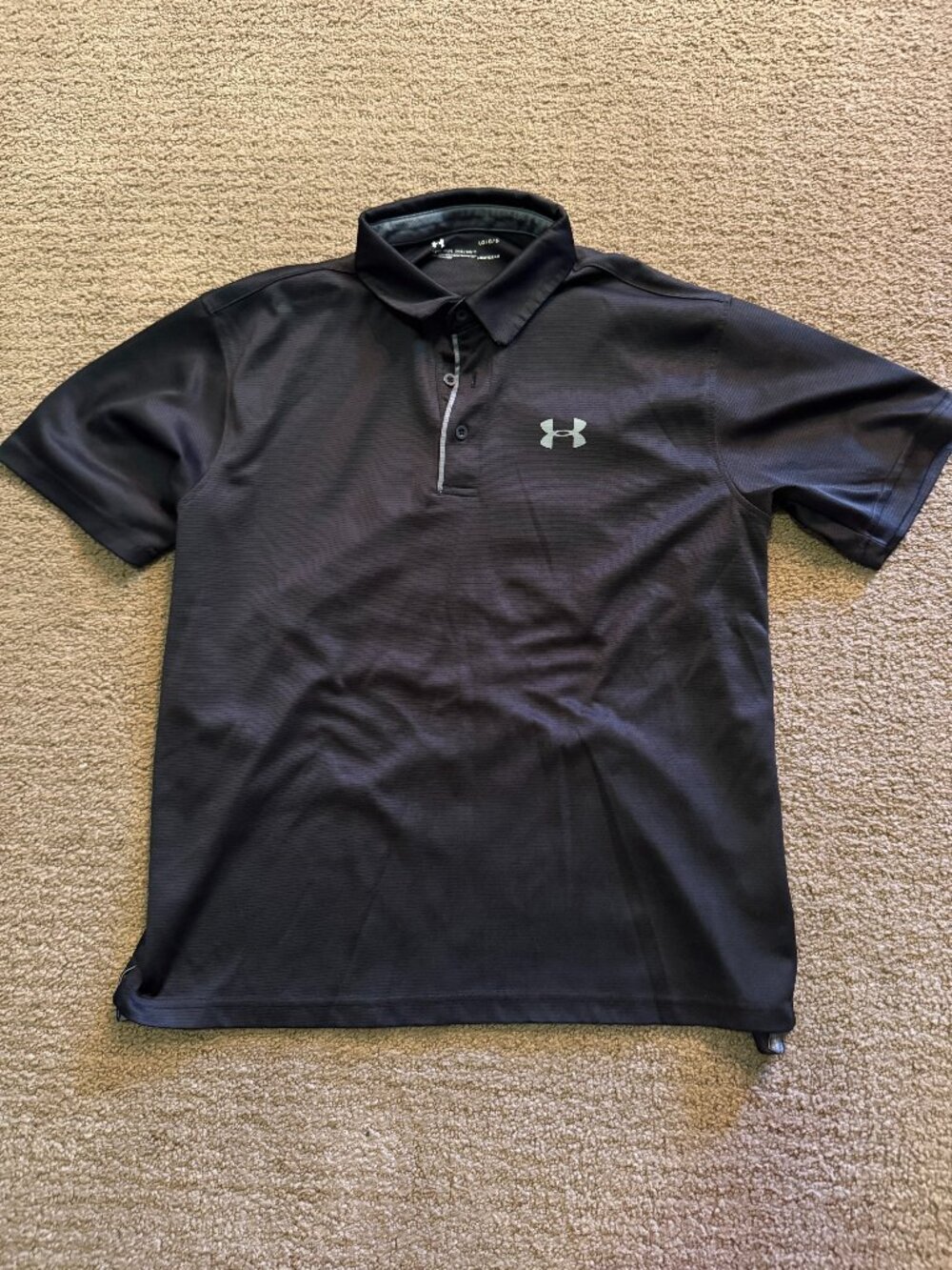 Under Armor Black Polo Large